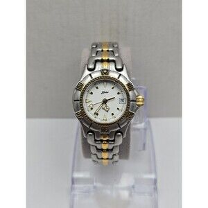 Belair Seapearl Womens Two Tone 27mm Swiss Quartz 20ATM Diving Watch New Battery